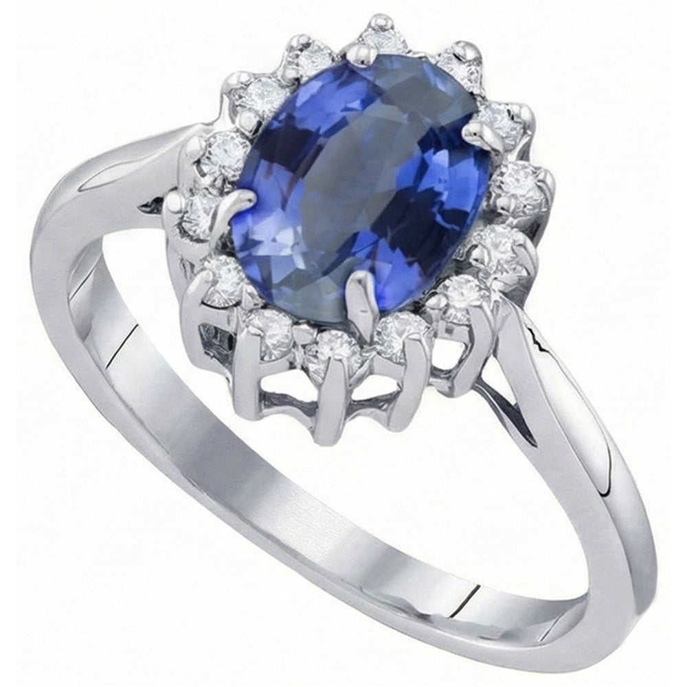 Ceylon Blauer Saphir Ring 4,70 Karat Aus der Erde Abgebauter Natürlicher Diamantschmuck