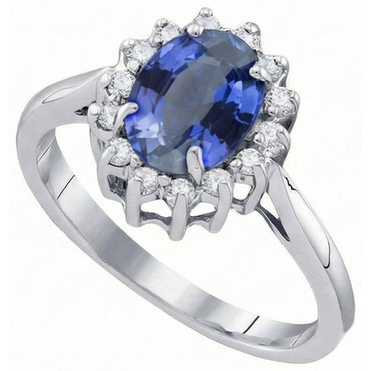 Ceylon Blauer Saphir Ring 4,70 Karat Aus der Erde Abgebauter Natürlicher Diamantschmuck