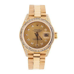Champagner-Diamant-Zifferblatt mit Lünette, Rolex-DateJust-Uhr im Präsidentenstil