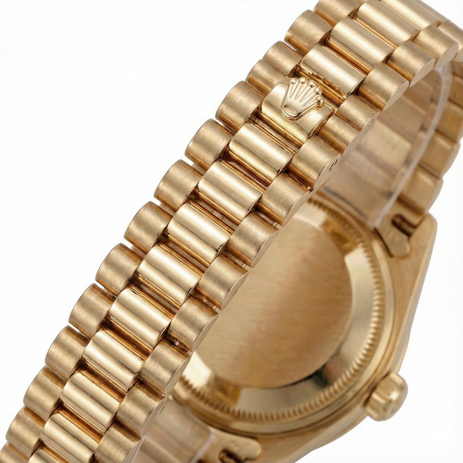 Champagnerfarbenes arabisches Zifferblatt, Rolex DateJust-Uhr, Gold, Präsidentin-Stil, Diamant