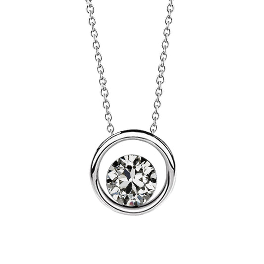 Luxuriöser Diamant Anhänger-Halskette 1,50 Karat – Hauptansicht