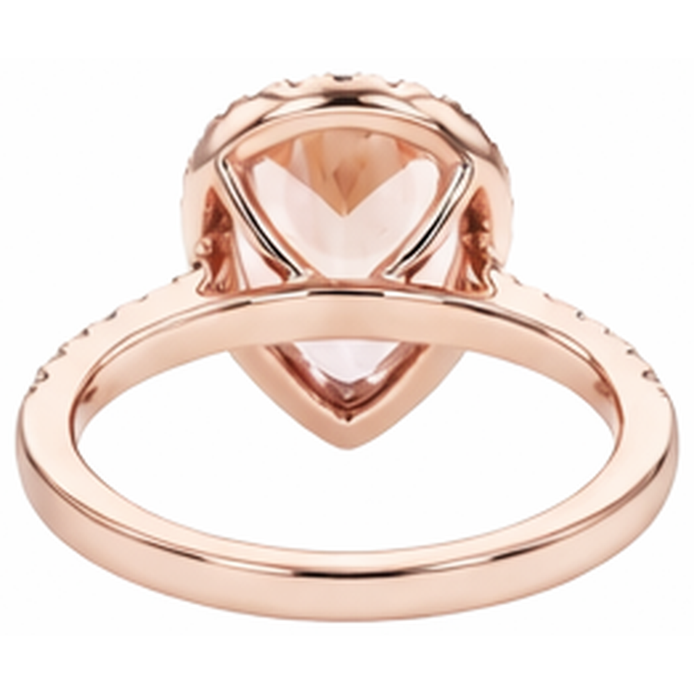 Cocktailring aus 14-karätigem Gold mit Morganit