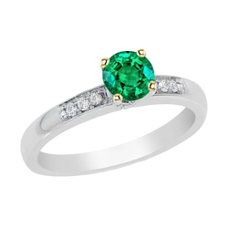 GIA-Zertifiziert Smaragd Farbstein-Ring 1,50 Karat