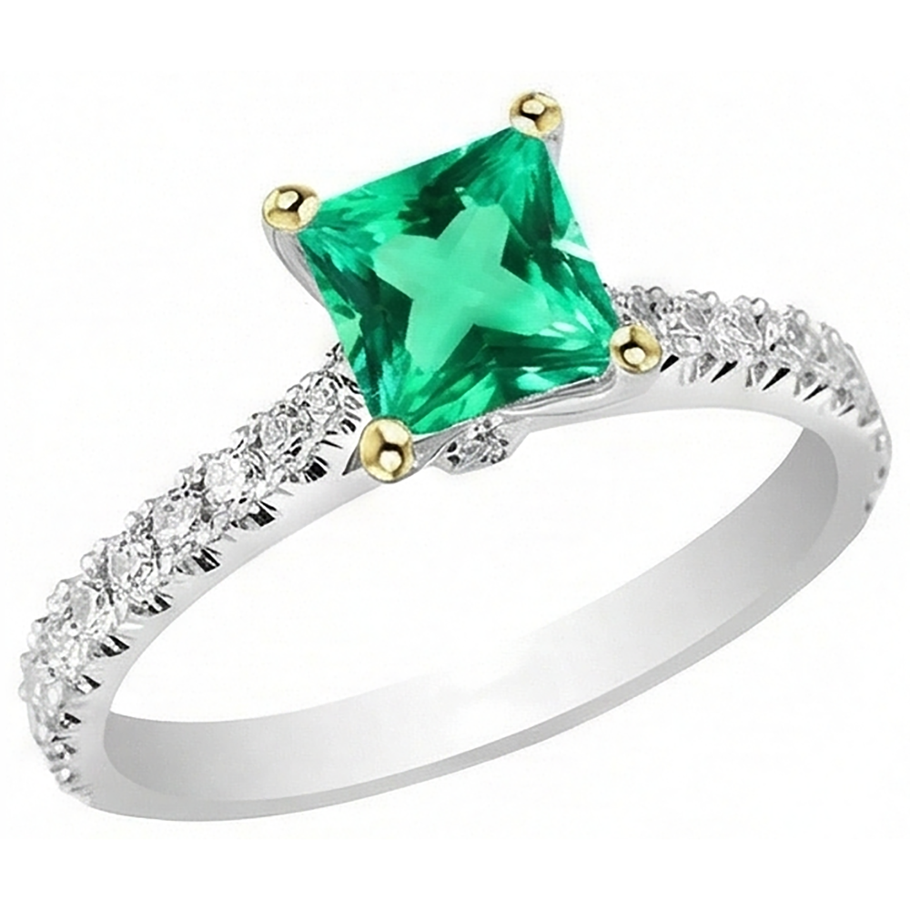 Brillanter Edelstein-Ring 2 Karat – Seitenansicht