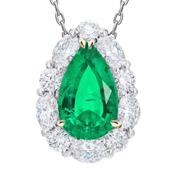 Eleganter GIA-Zertifiziert Edler Smaragd Edelstein-Anhänger – 6