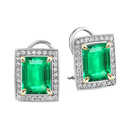 Maßgefertigter Gemstone Earring – Smaragd 2,50 Karat von