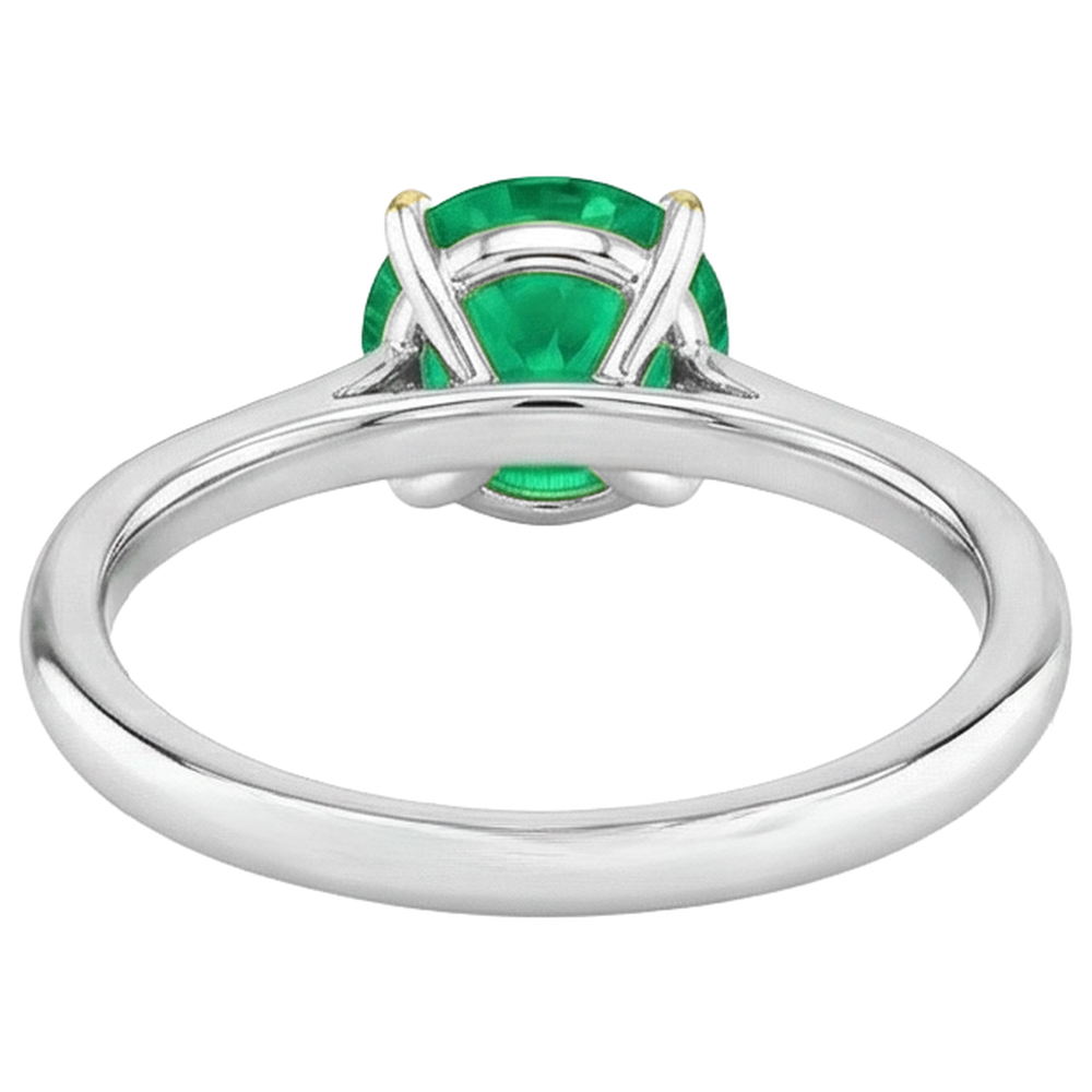 Schimmernder Edelstein-Ring 2 Karat – Draufsicht