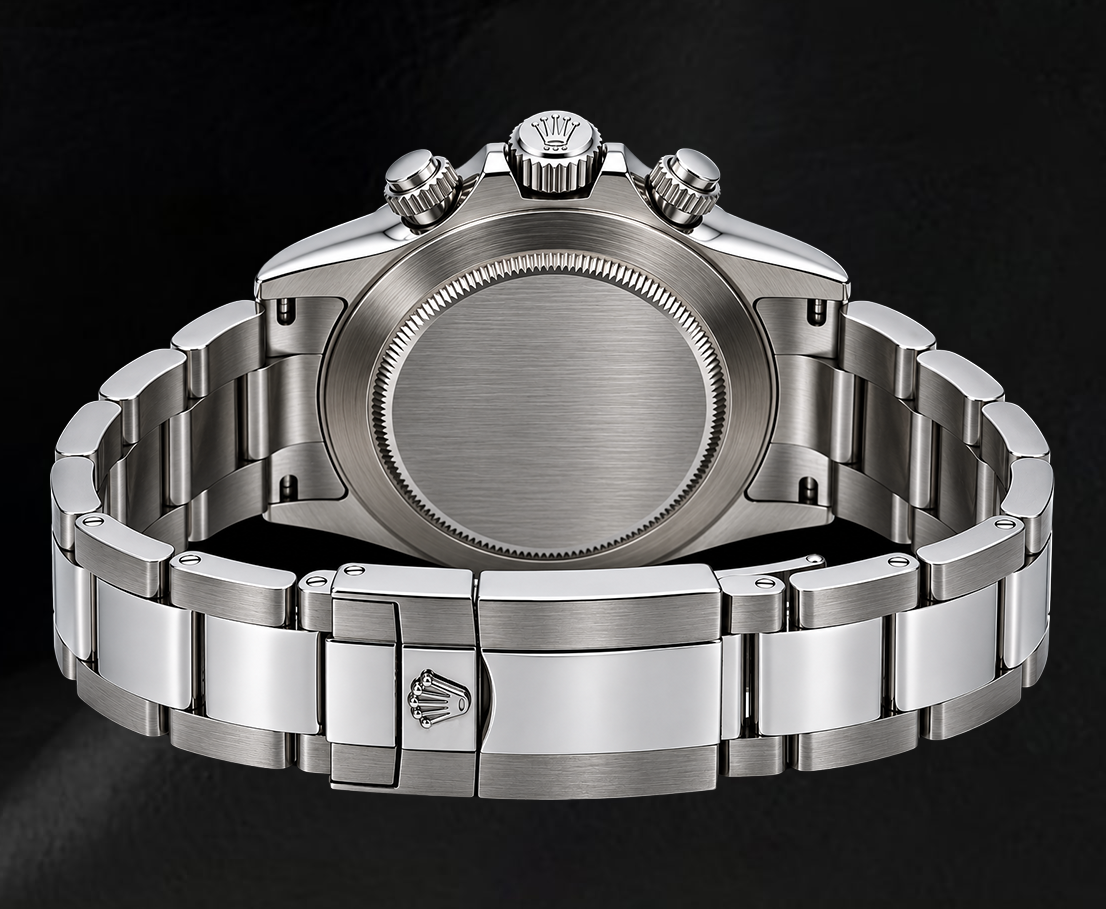 Rolex Cosmograph Daytona 116520 40 mm Uhr aus Edelstahl mit schwarzem Zifferblatt