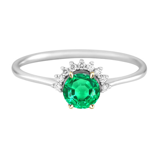 Brillanter Smaragd Edelstein-Ring 2 Karat – Hauptansicht