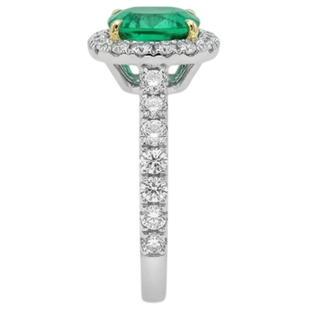 Handgemachter Edelstein-Ring 3,50 Karat – Draufsicht