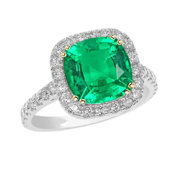 Edler GIA-Zertifiziert Edler Smaragd Farbstein-Ring – 2,50 Karat