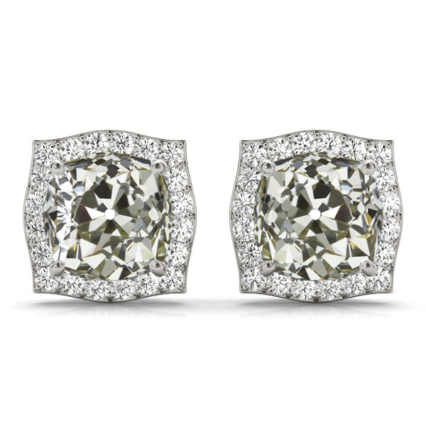 Authentischer Diamant Ohrhänger 5 Karat 14K Weißgold – Hauptansicht