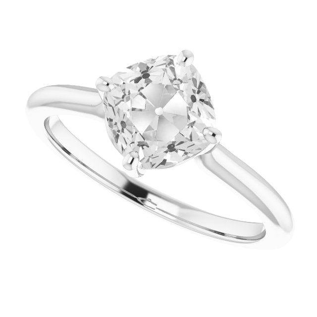 Solitär-Ring 14K Weißgold mit Diamant – Hauptansicht