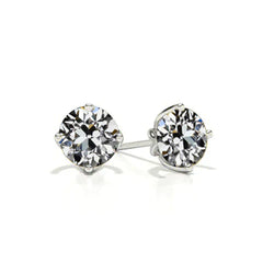 14K Weißgold Diamant Ohrhänger – 2-Karat Old Mine Cut