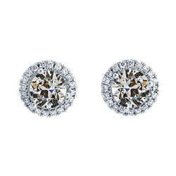 14K Weißgold Ohrstecker mit Edler Diamant – 1,50 Karat