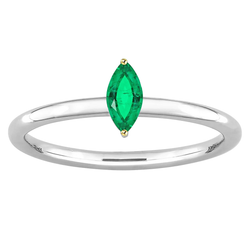 Kolumbianischer Smaragd Farbstein-Ring – GIA-Zertifiziert 0,50