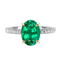 Smaragd Schmuckstein-Ring – GIA-Geprüft 1,50 Karat 14 Karat