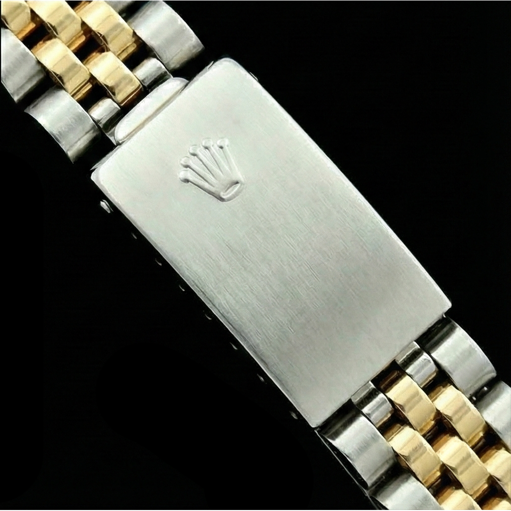 Dame Rolex Datejust Uhr mit Diamantlünette, zweifarbiges Jubilee-Armband