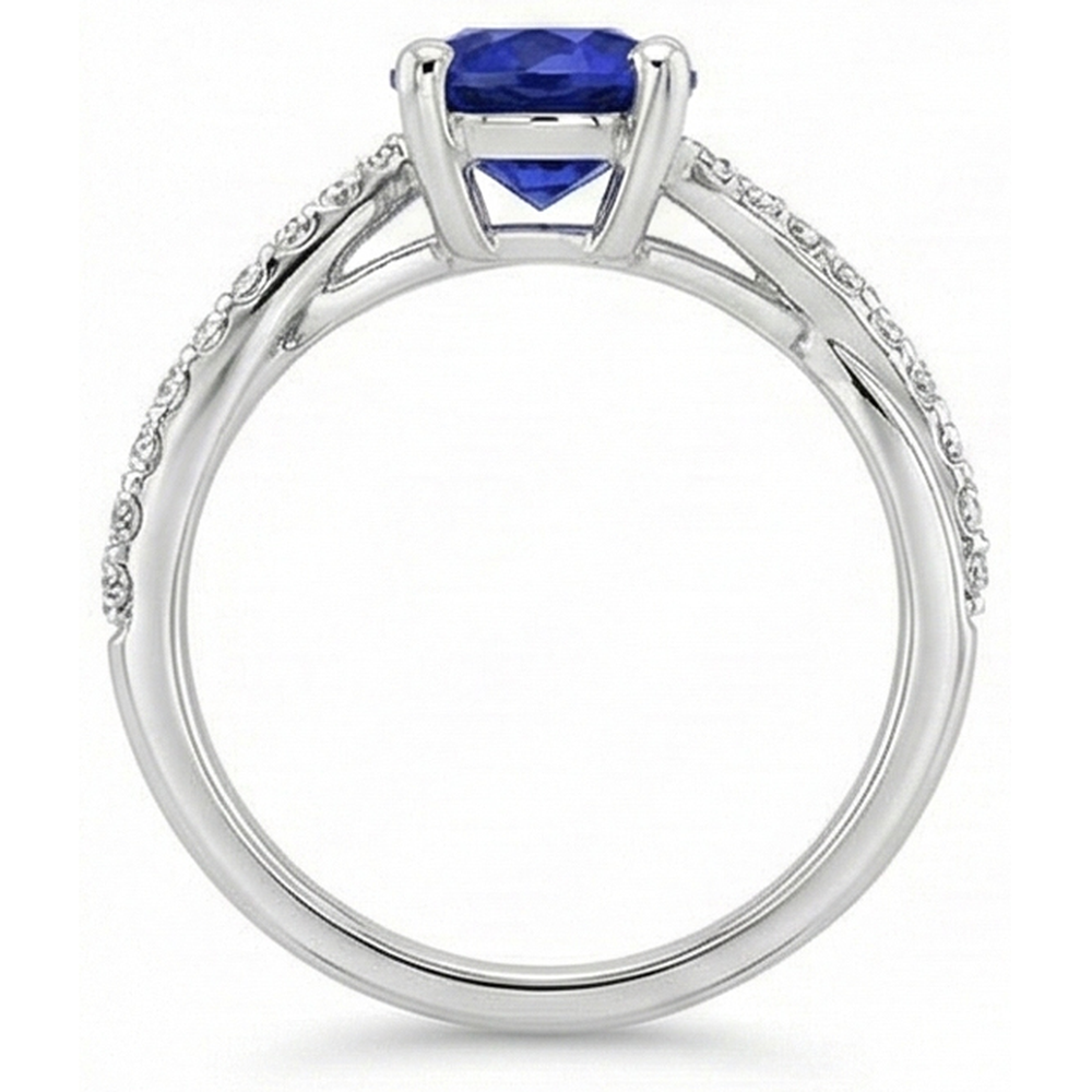 echter oval diamant 3Karat ring auf Weiß