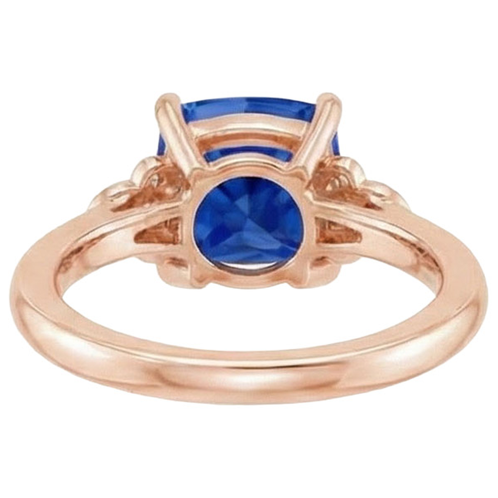 echter round diamant 2.50Karat ring Draufsicht