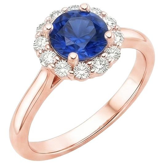 echter round diamant 3Karat ring Seitenansicht