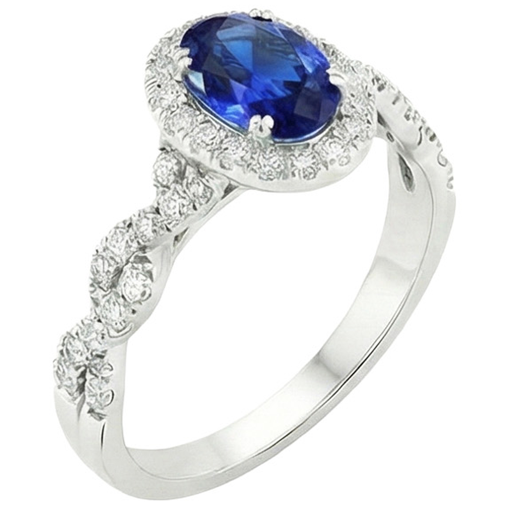 echter oval diamant 4.50Karat ring Seitenansicht