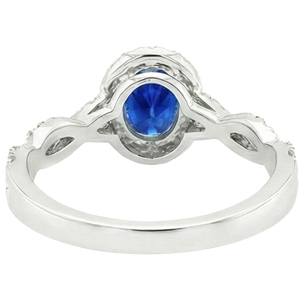 echter oval diamant 4.50Karat ring auf Weiß