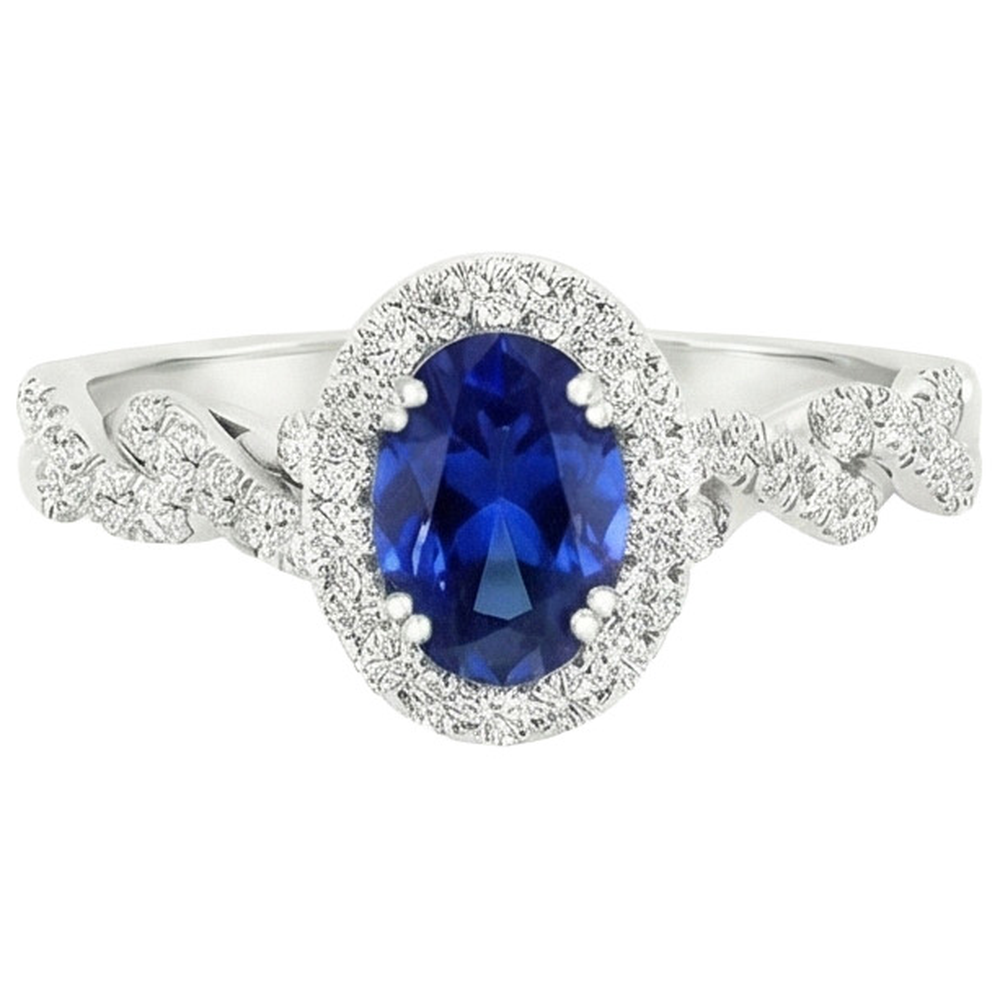 echter oval diamant 4.50Karat ring Vorderansicht