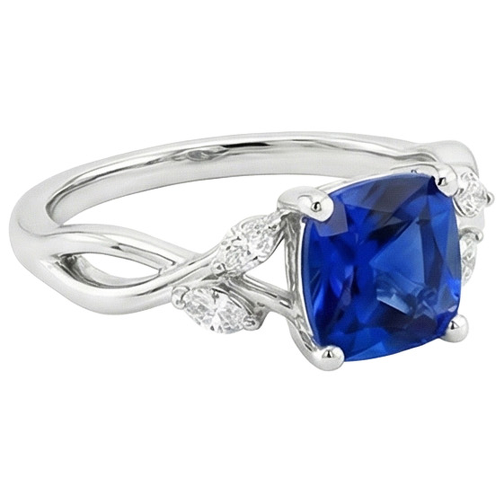 echter marquise diamant 2.75Karat ring auf Weiß