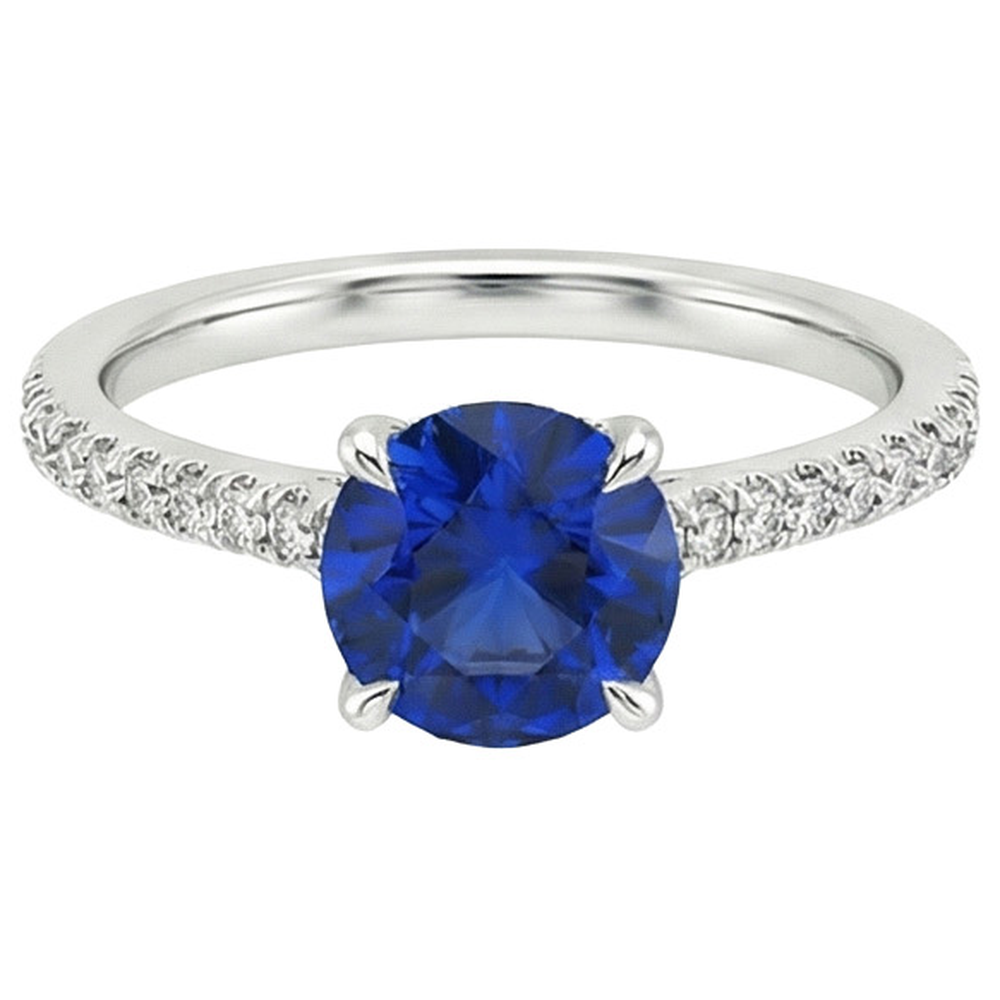 echter round diamant 2.50Karat ring Detailansicht