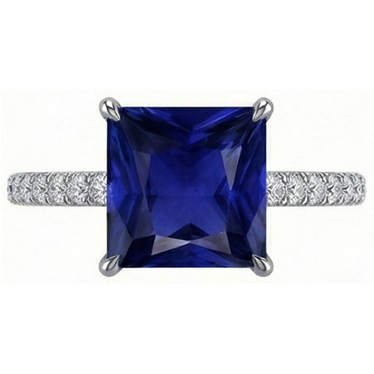 echter princess diamant 4.75Karat ring Detailansicht