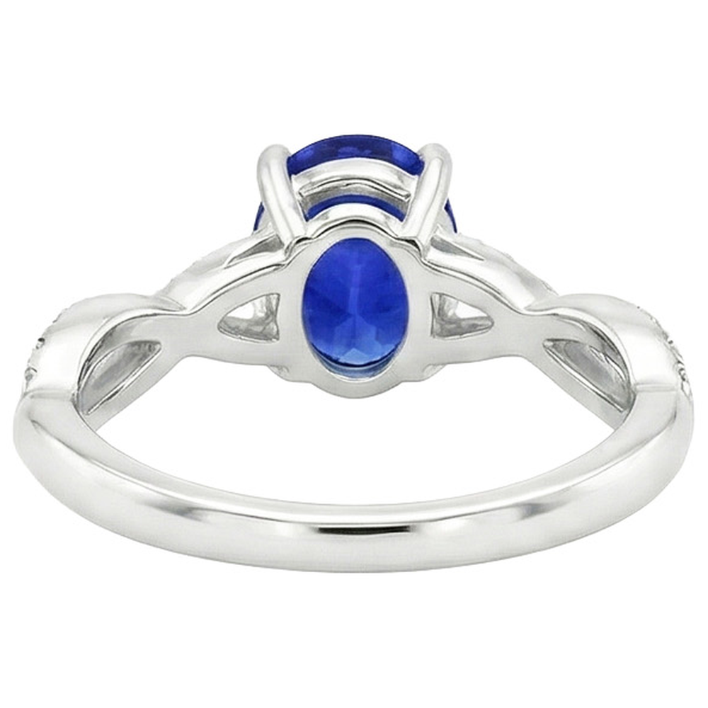 echter oval diamant 5Karat ring Detailansicht