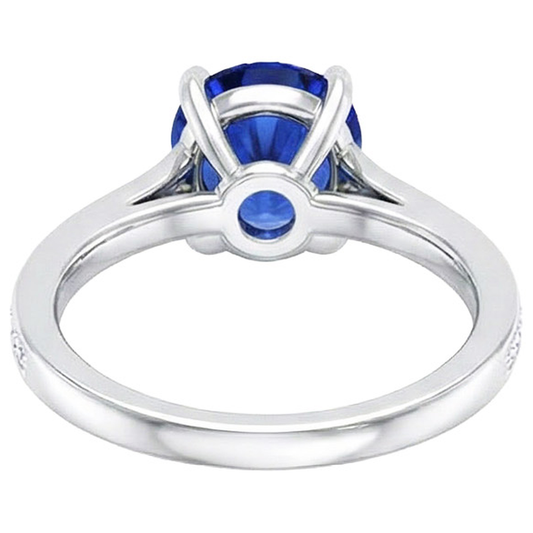 echter round diamant 4.50Karat ring Seitenansicht