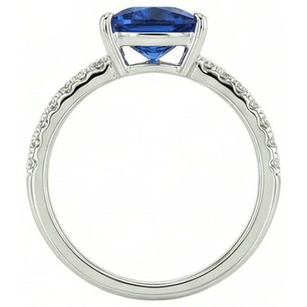 echter round diamant 2Karat ring Profilansicht