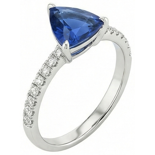 echter round diamant 2Karat ring Seitenansicht