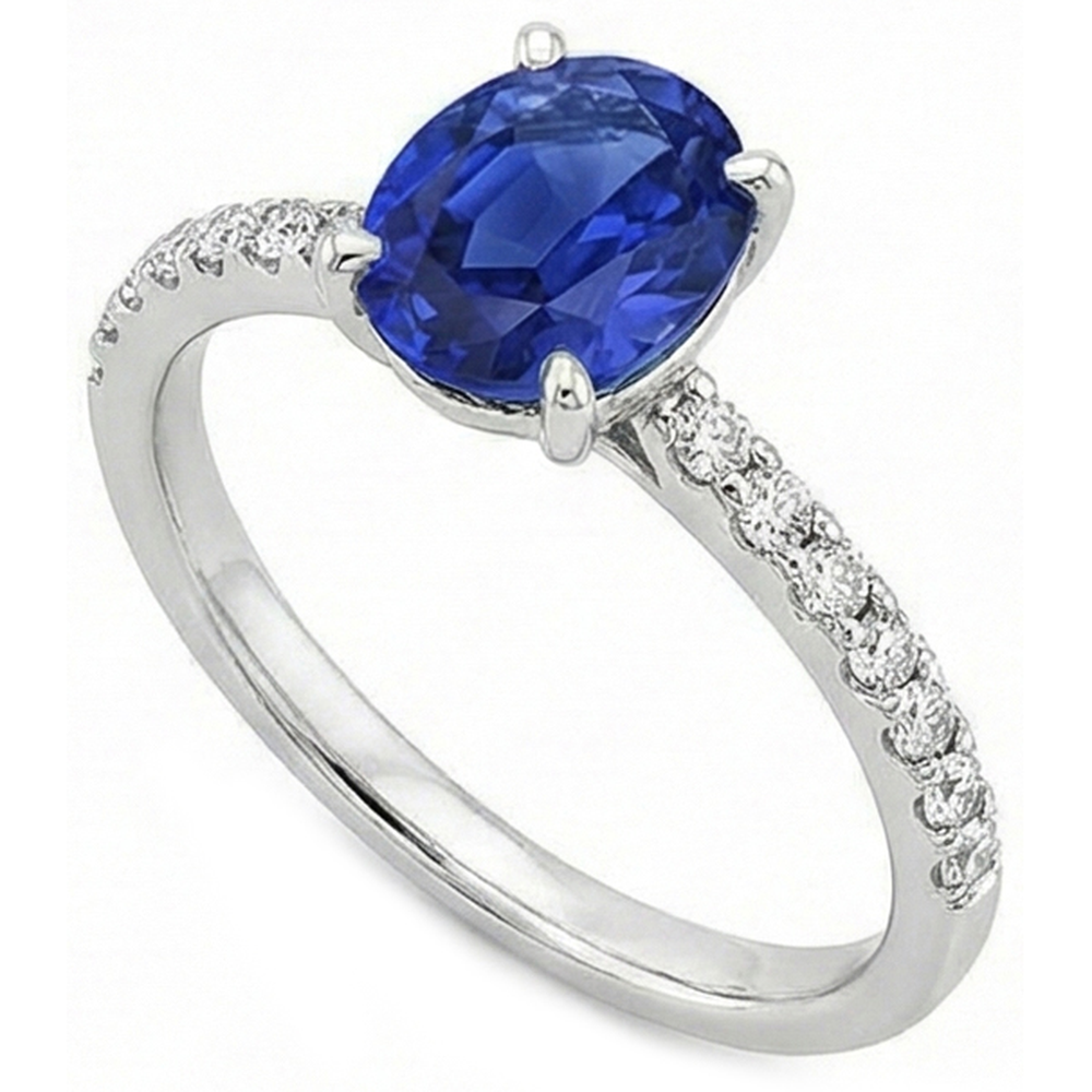 echter oval diamant 5.50Karat ring Seitenansicht