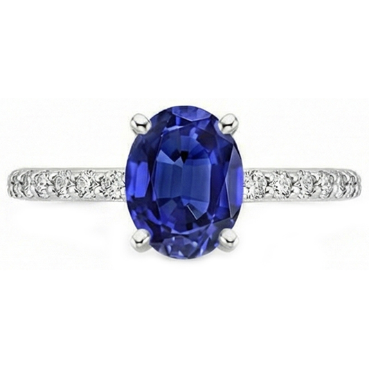 echter oval diamant 5.50Karat ring Detailansicht