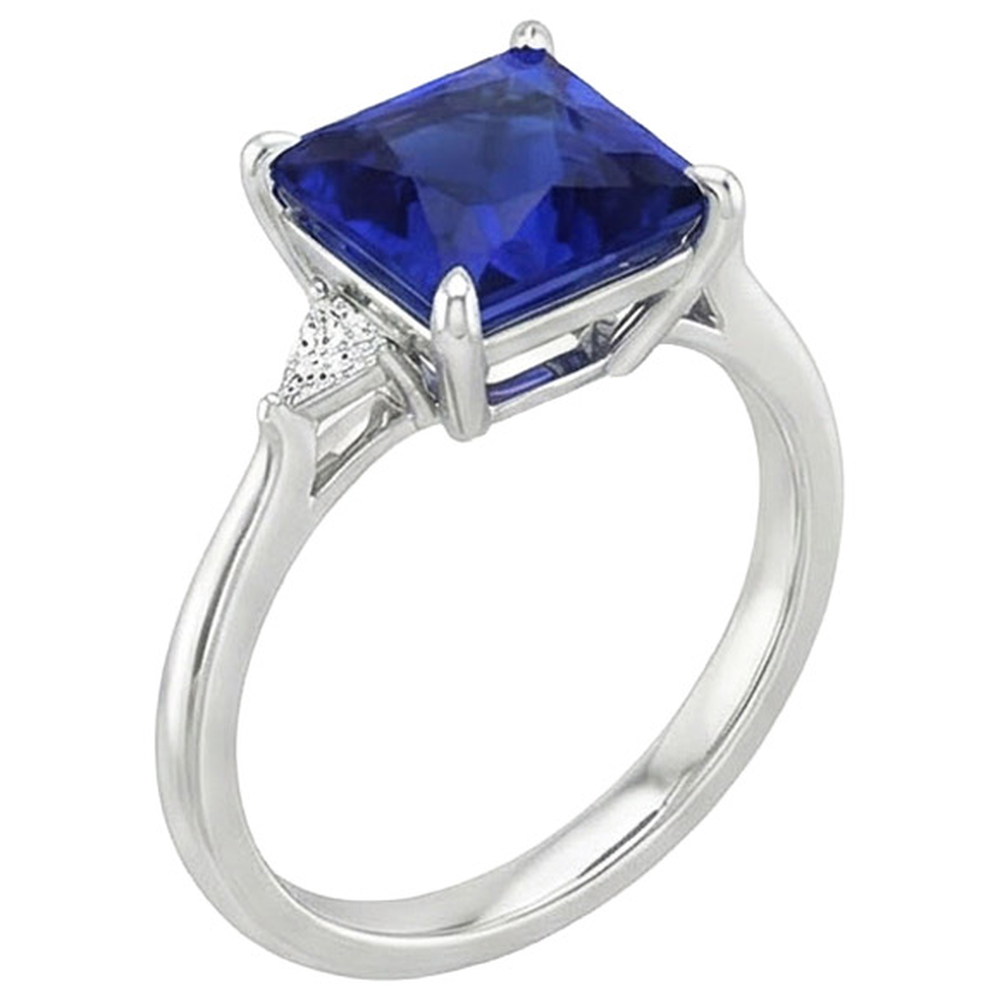 echter princess diamant 5.25Karat ring Seitenansicht