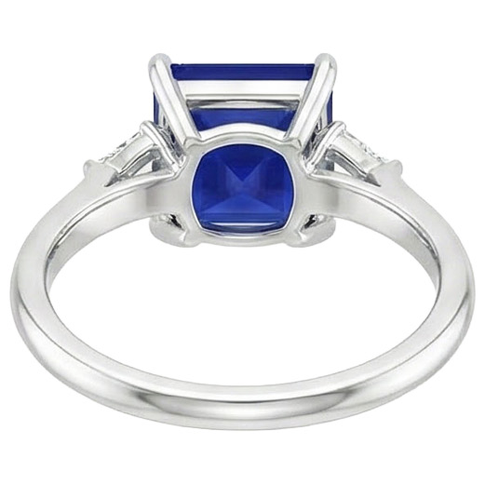 echter princess diamant 5.25Karat ring Draufsicht