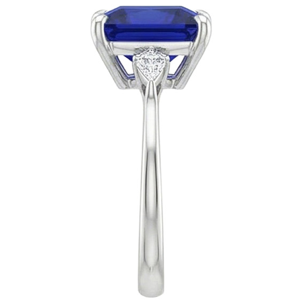 echter princess diamant 5.25Karat ring auf Weiß