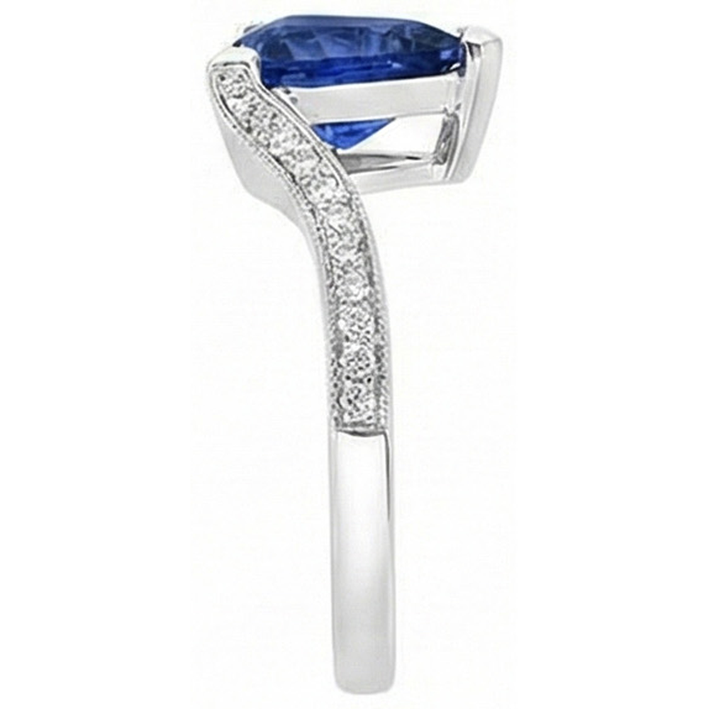 echter trillion diamant 2.50Karat ring Profilansicht