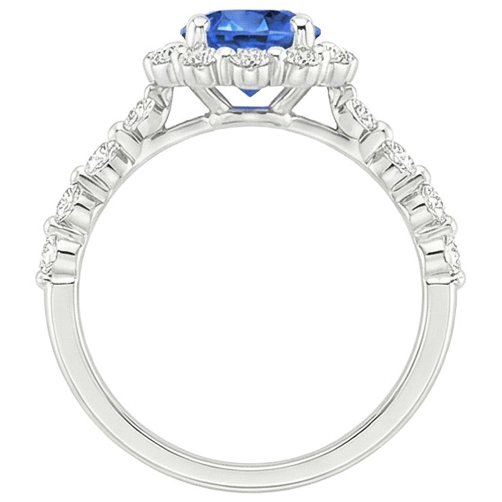 echter round diamant 3Karat ring auf Weiß