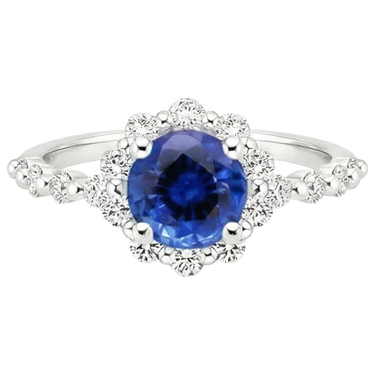 echter round diamant 3Karat ring Draufsicht