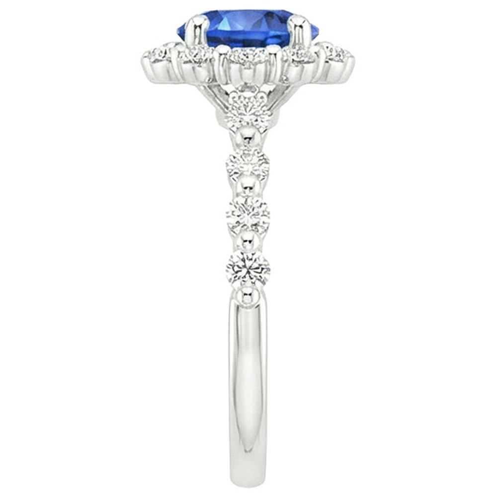 echter round diamant 3Karat ring Profilansicht