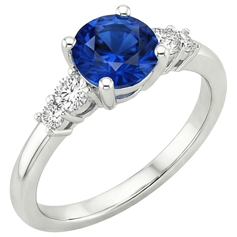 echter round diamant 2.50Karat ring Draufsicht