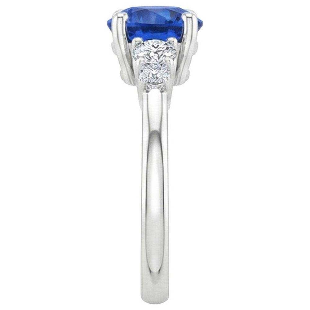 echter round diamant 2.50Karat ring Profilansicht
