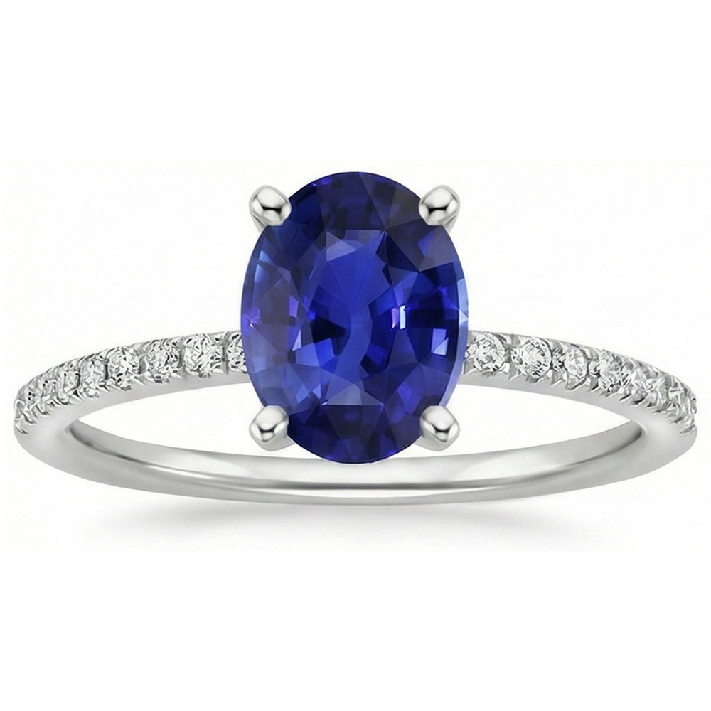 echter oval diamant 4.50Karat ring Detailansicht