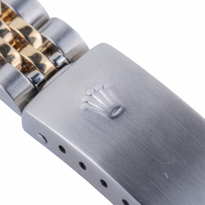 Damen-Datejust-Rolex-Uhr mit zweifarbigem Stick-Zifferblatt für Damen