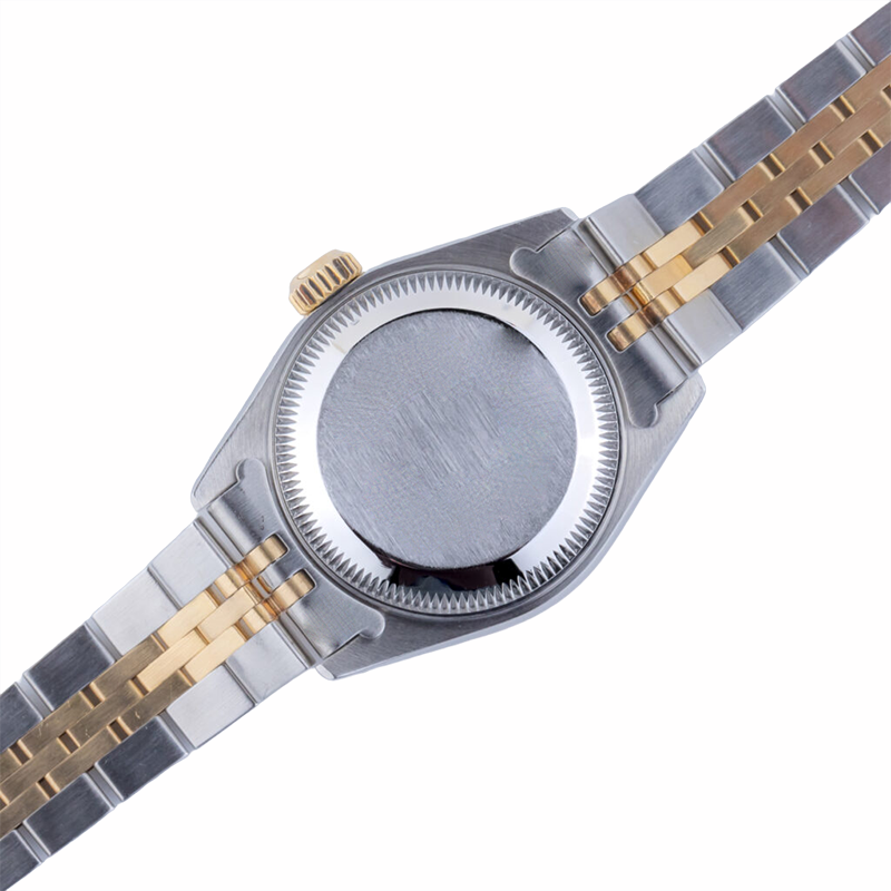 Damen-Datejust-Rolex-Uhr mit zweifarbigem Stick-Zifferblatt für Damen