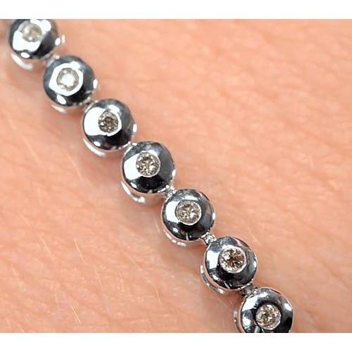 Damen Echt Diamant Tennis Armband 5,50 Karat Rund Weißgold Schmuck Neu